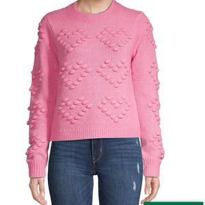 Heart Pom Pom Sweater - Design Lab